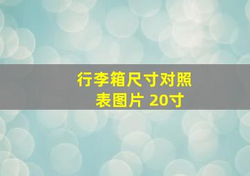 行李箱尺寸对照表图片 20寸